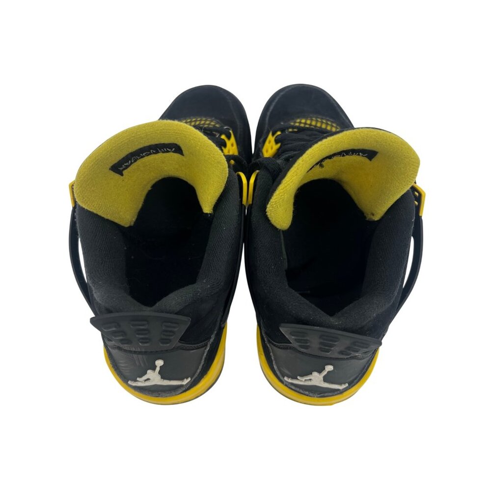 AUTHENTIC Air Jordan 4 Retro Thunder Black & Tour Yellow Sneakers • Women's 8.5 - Picture 10 of 16
